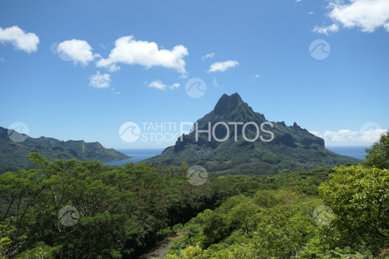 Mountain Rotui of Moorea, shot from the Belvedere