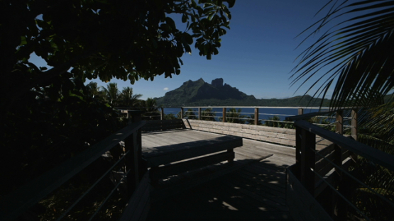 Bora Bora, view from a balcony of the island