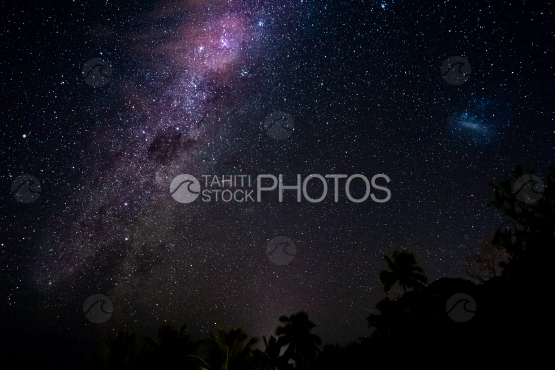 Milky way shot in the sky of Bora Bora, French Polynesia