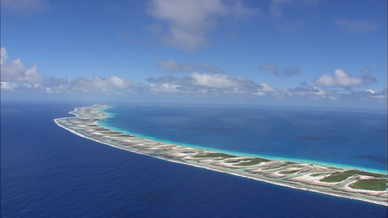 Aerial shot of Tikehau, tuamotu atoll, French Polynesia