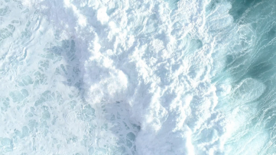 Tahiti, aerial view of wave of Teahupoo from above, 4K UHD