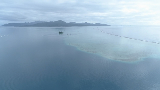 Tahaa, aerial view of the island and lagoon, 4K UHD
