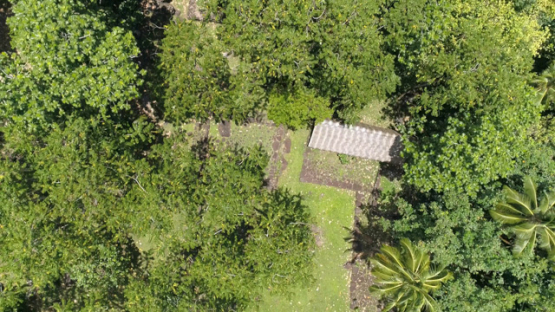 Nuku Hiva, aerial view of the valley Hatiheu and Kamuihei site, 4K UHD
