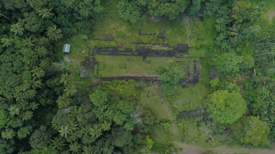 Hiva Oa, aerial view of the valley Taaoa and Pae Pae of Upeke, 4K UHD