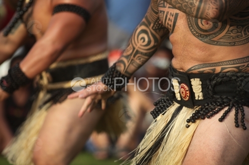 Tatoo on Marquesian Dancers , Tatouage d'un danseur Marquisien