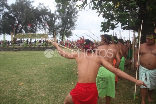 Tahitian and Traditional Spear Contest, Lanceurs de Javelots Traditionnels Polynésiens