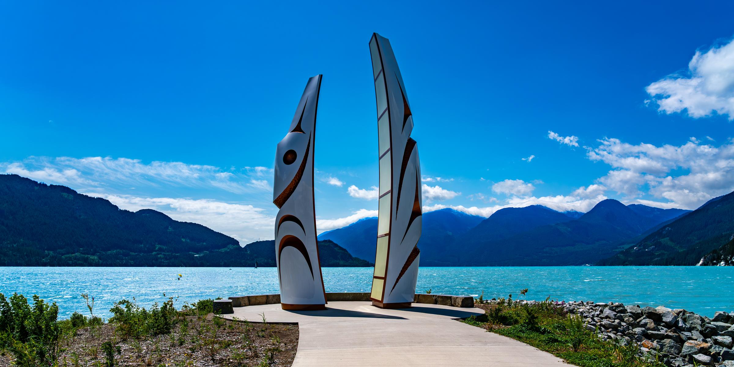 Indigenous Sculpture by the Water Squamish British Columbia Canada