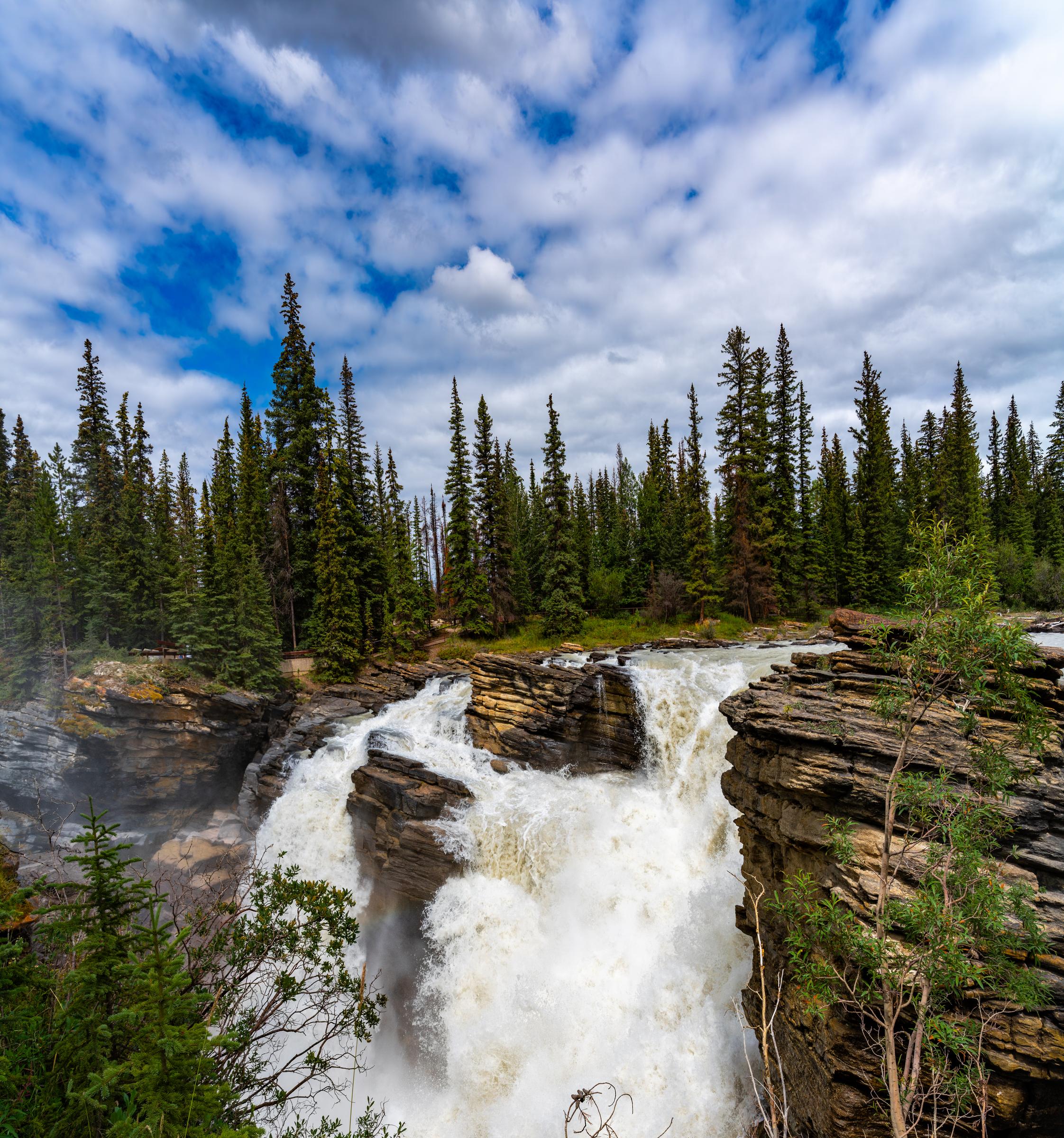 Waterfall in Jasper National Park Athabasca Falls AB Canada