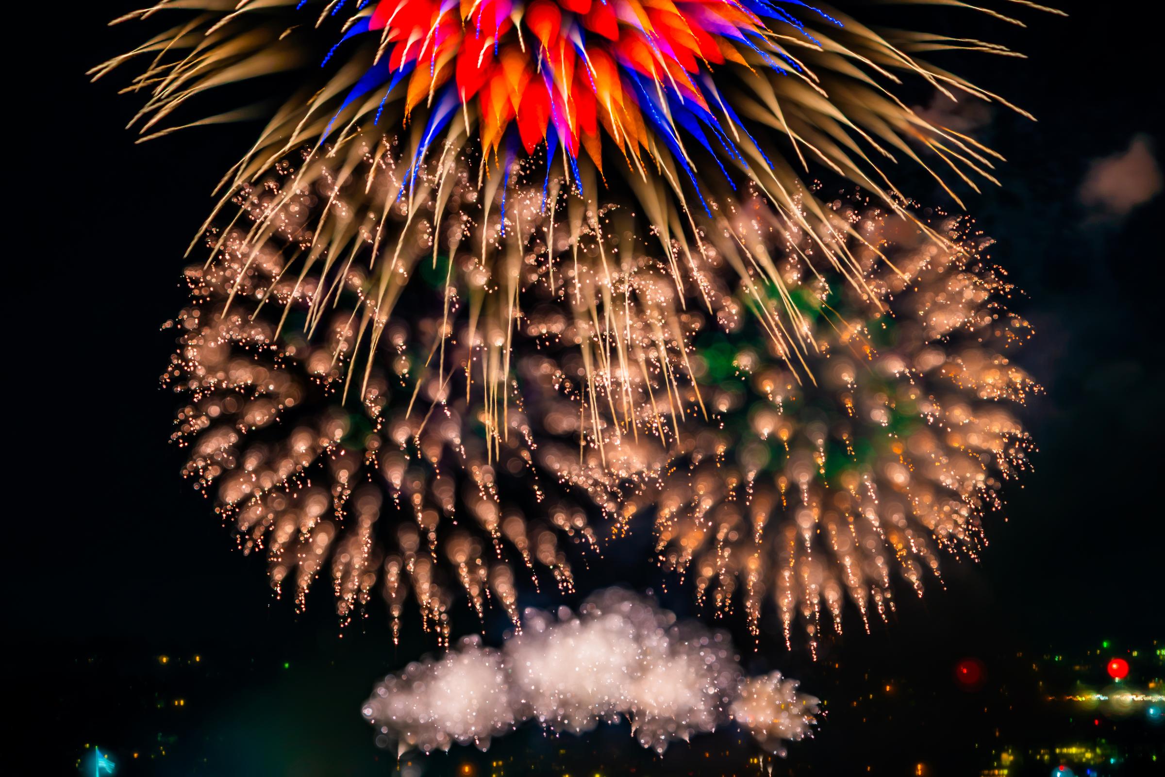 Fireworks Display Seattle Washington United States
