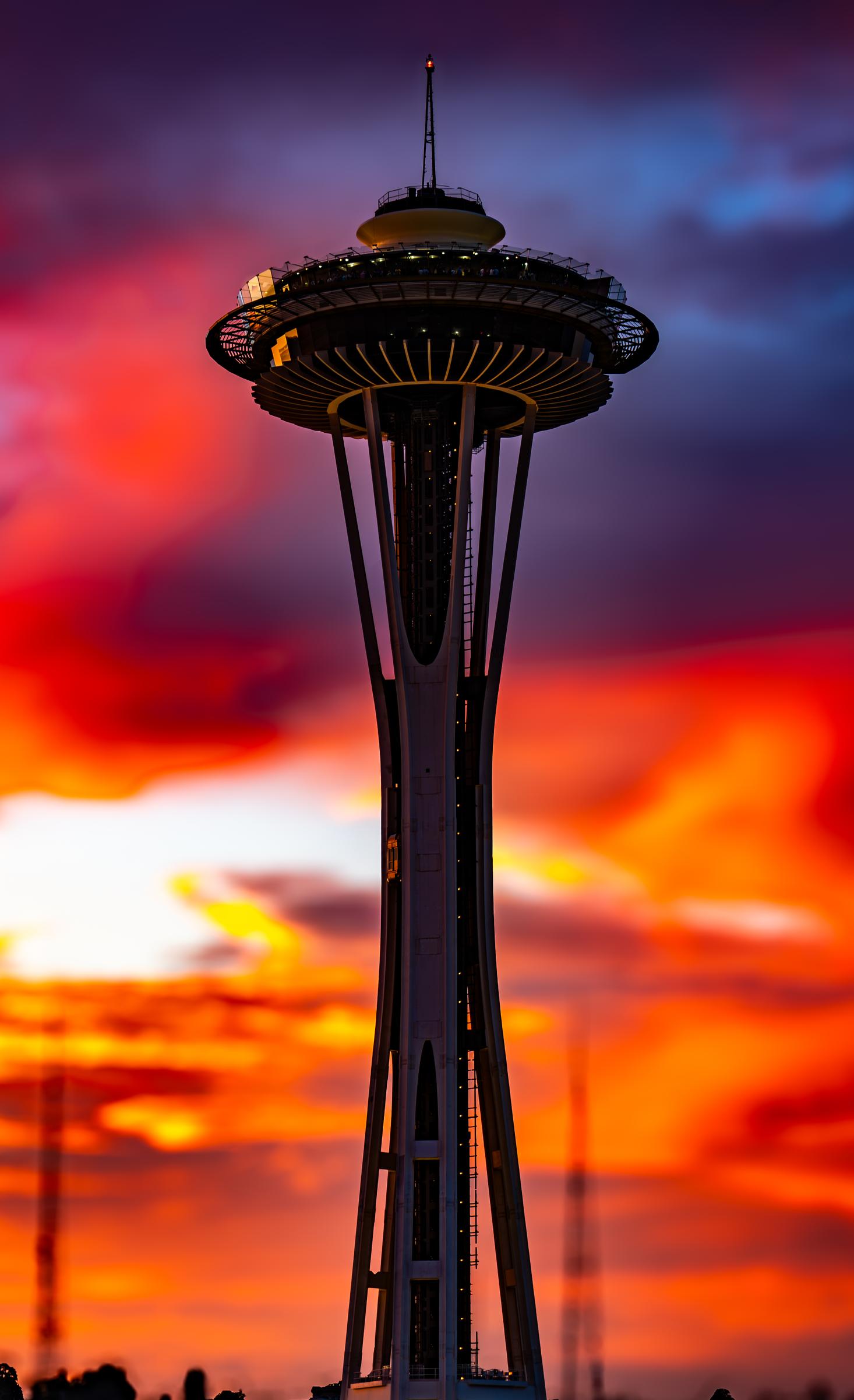 Space Needle at sunset Seattle Washington United States - 2