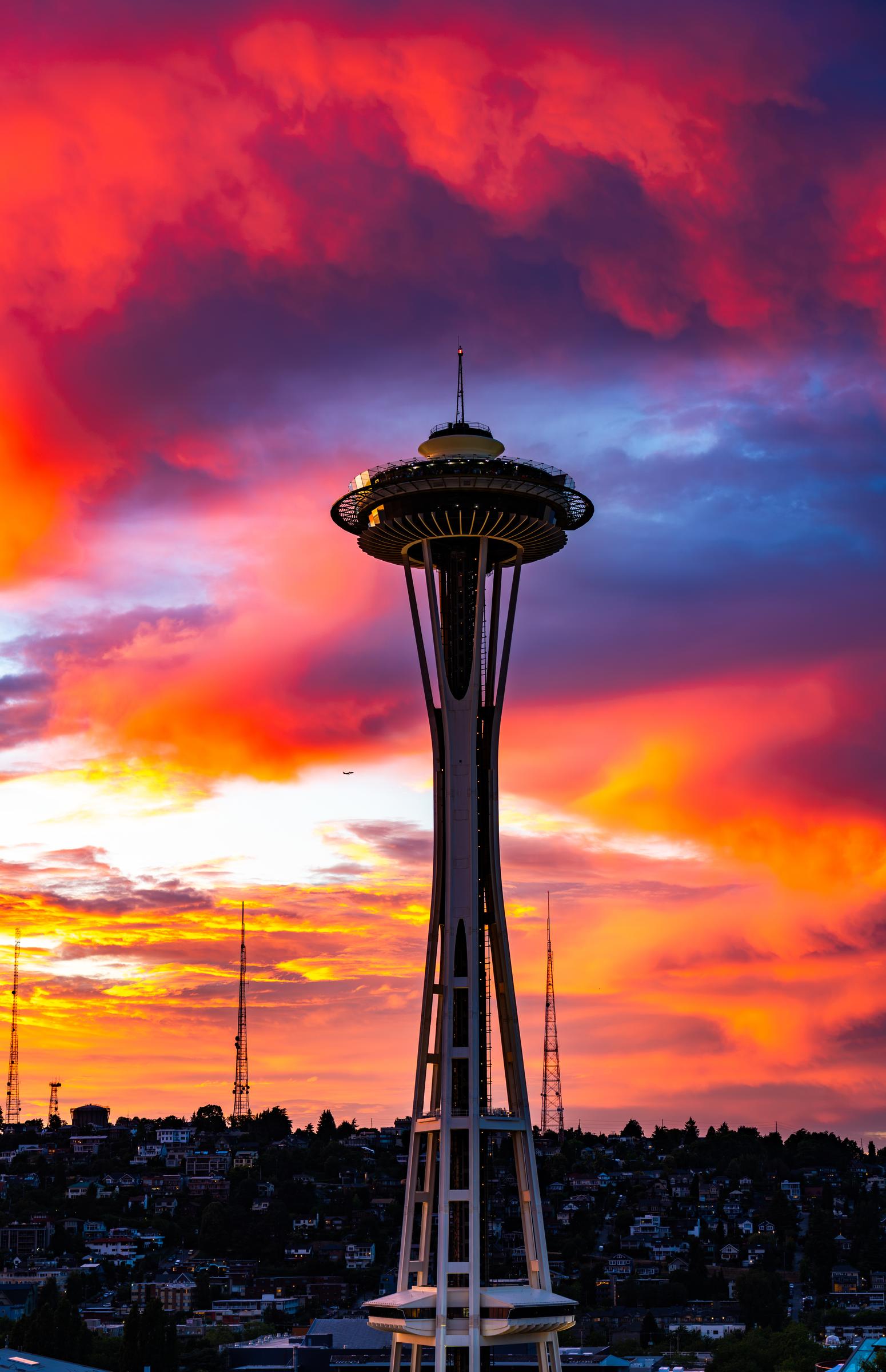 Space Needle at sunset Seattle Washington United States - 3