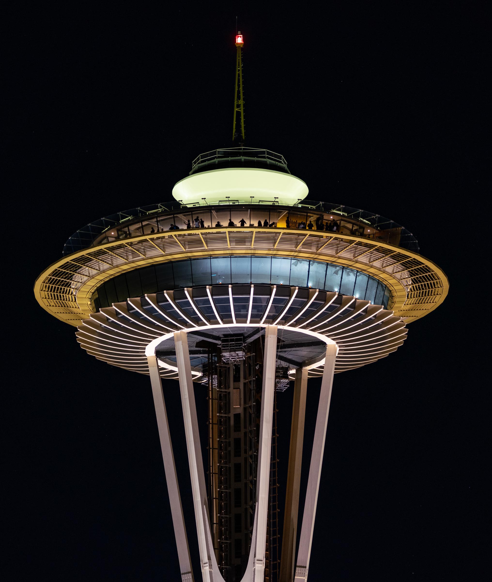 Space Needle at night Seattle Washington United States - 2