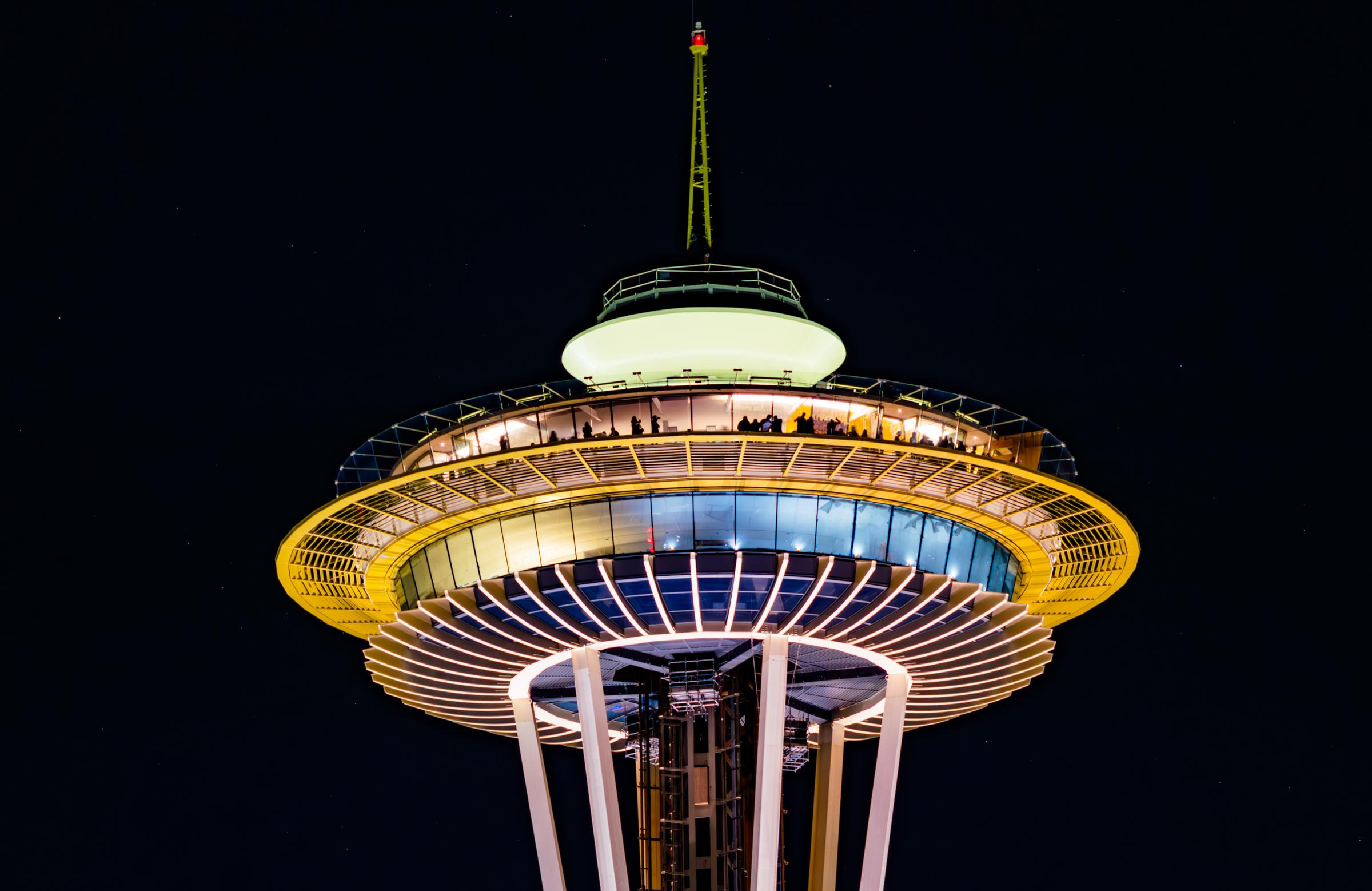 Space Needle at night Seattle Washington United States - 3