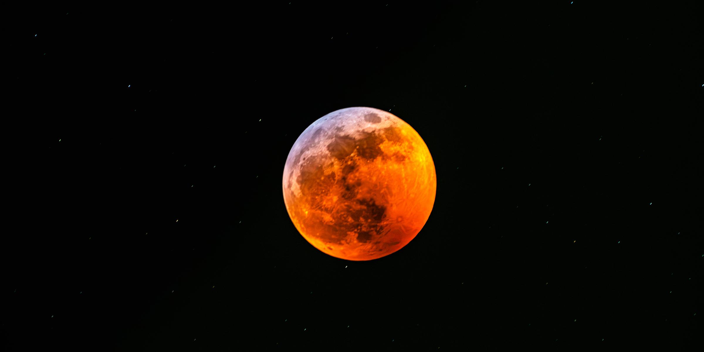 Blood Moon Eclipse Seattle Washington United States