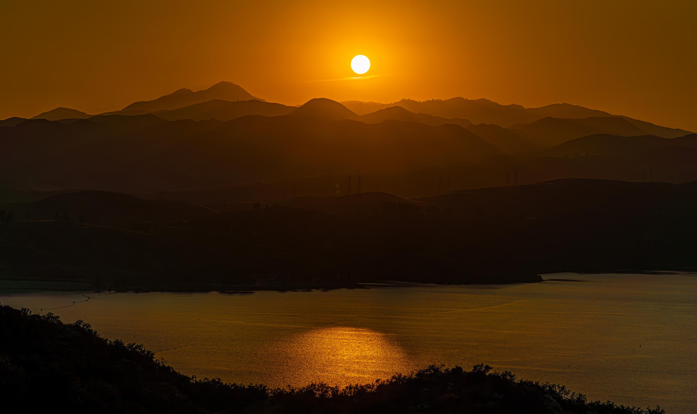 Sunset on Castaic Lake