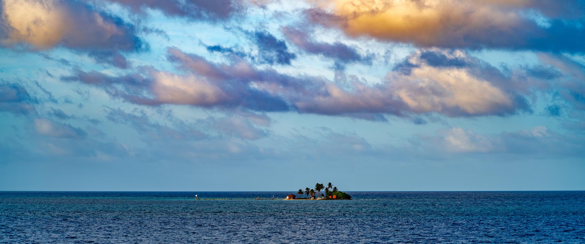 Small island in the ocean Belize City Belize Belize