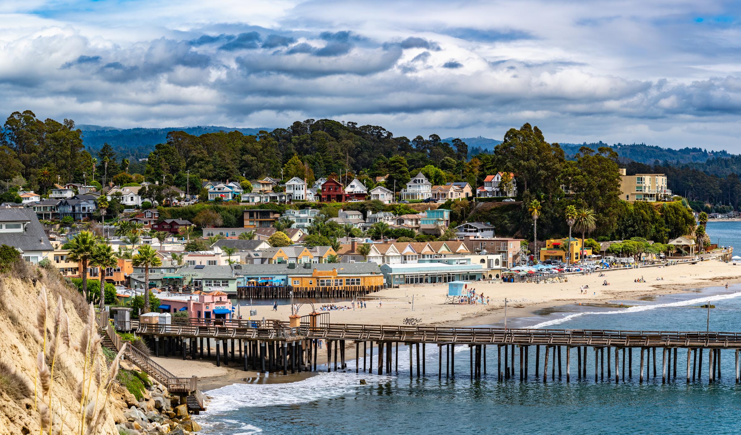 Pier and Coastal Town Santa Cruz California United States