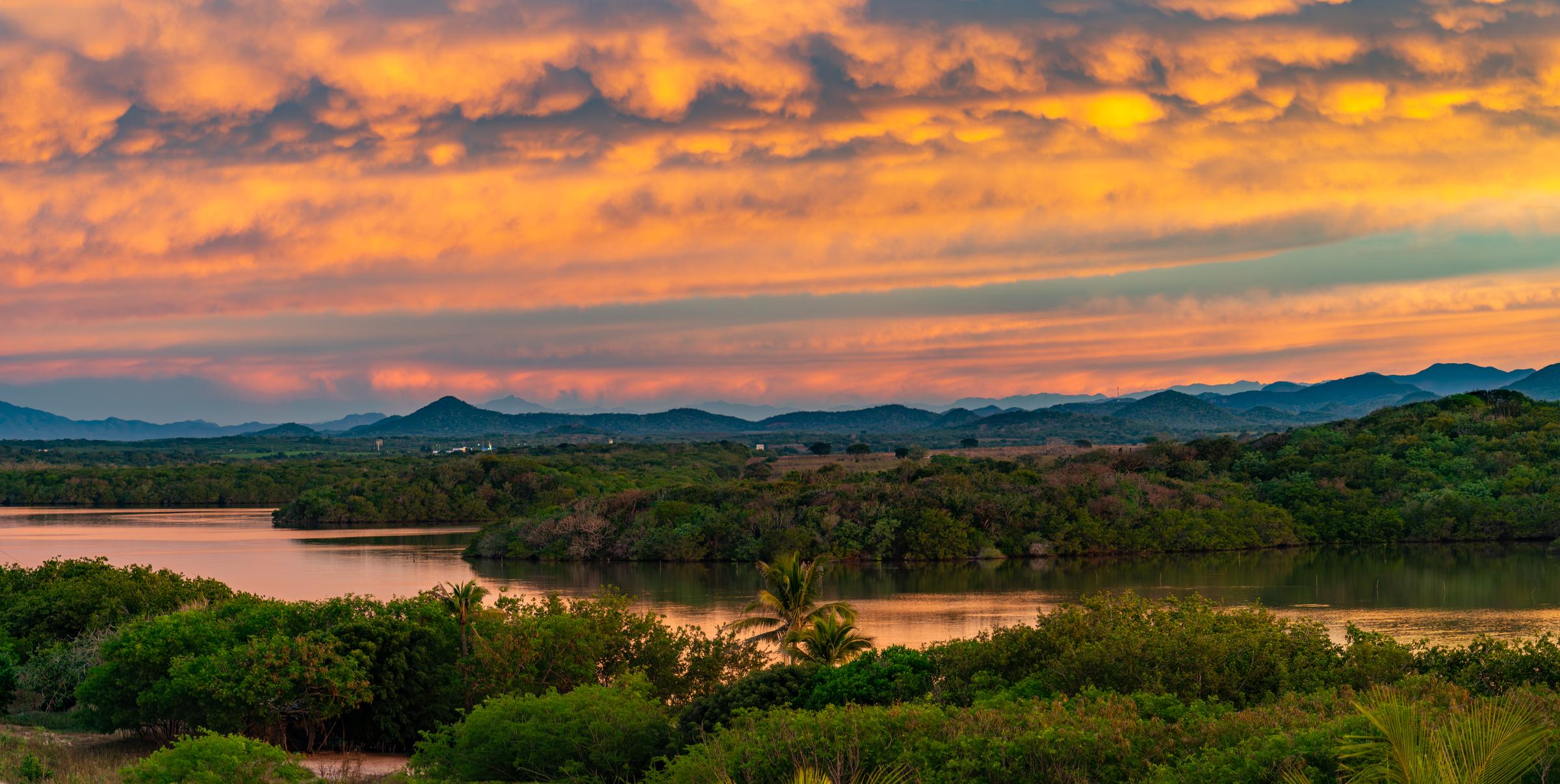 Sunrise Over the Lagoon Jungle
