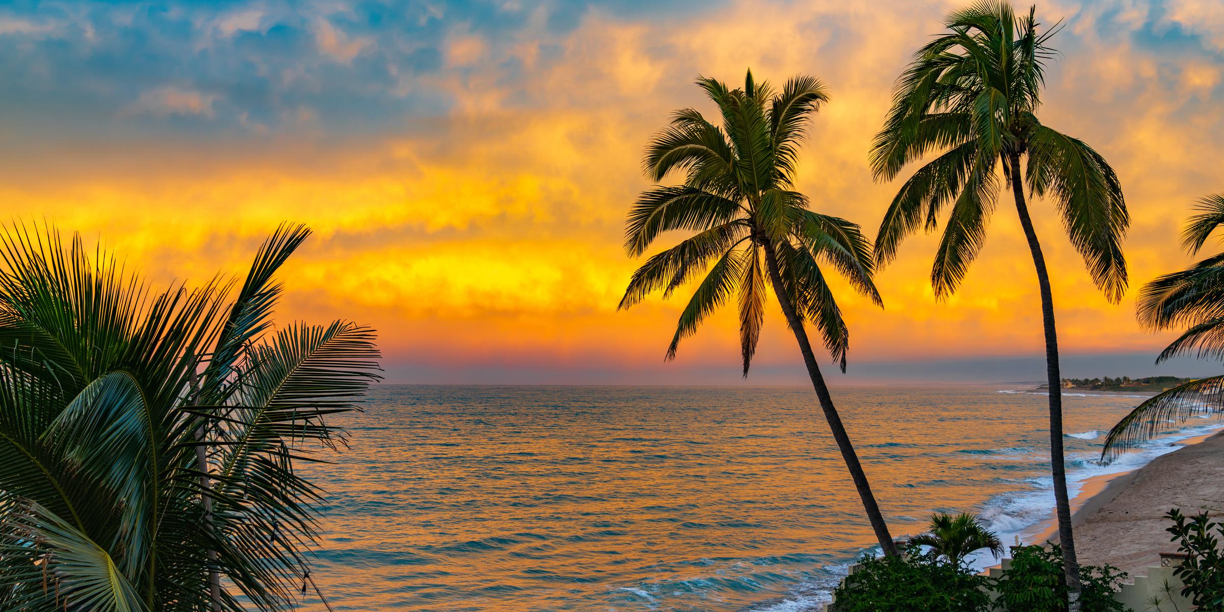 Sunset at the Beach Mazatlan Sinaloa Mexico - 2