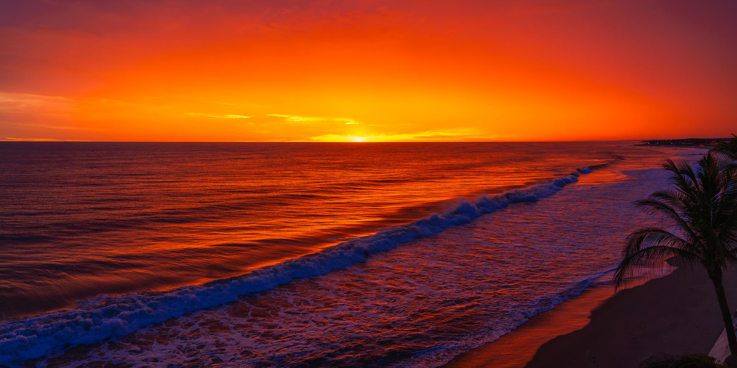 Sunset over the ocean Mazatlan Sinaloa Mexico - 24