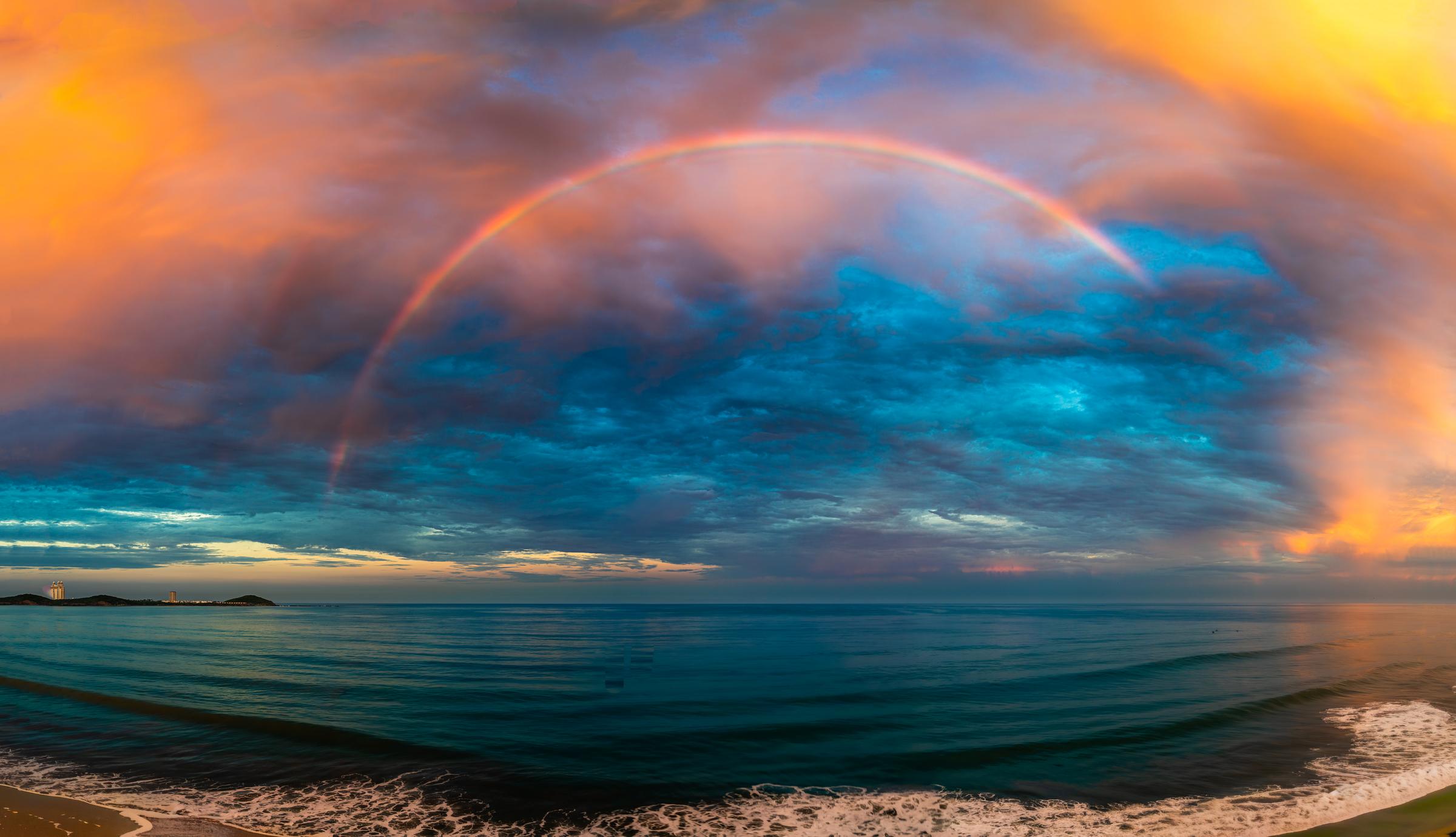 Rainbow over the Ocean Mazatlan Sinaloa Mexico