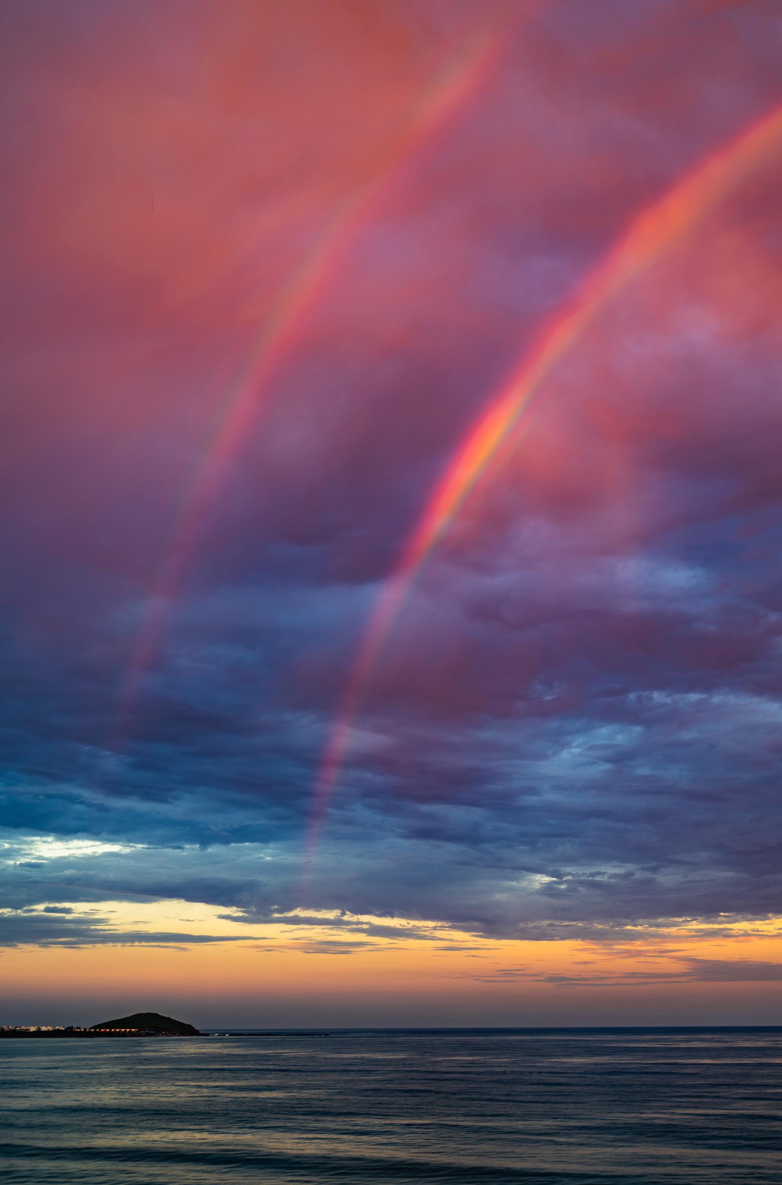 Double Rainbow Over the Sea Mazatlan Sinaloa Mexico