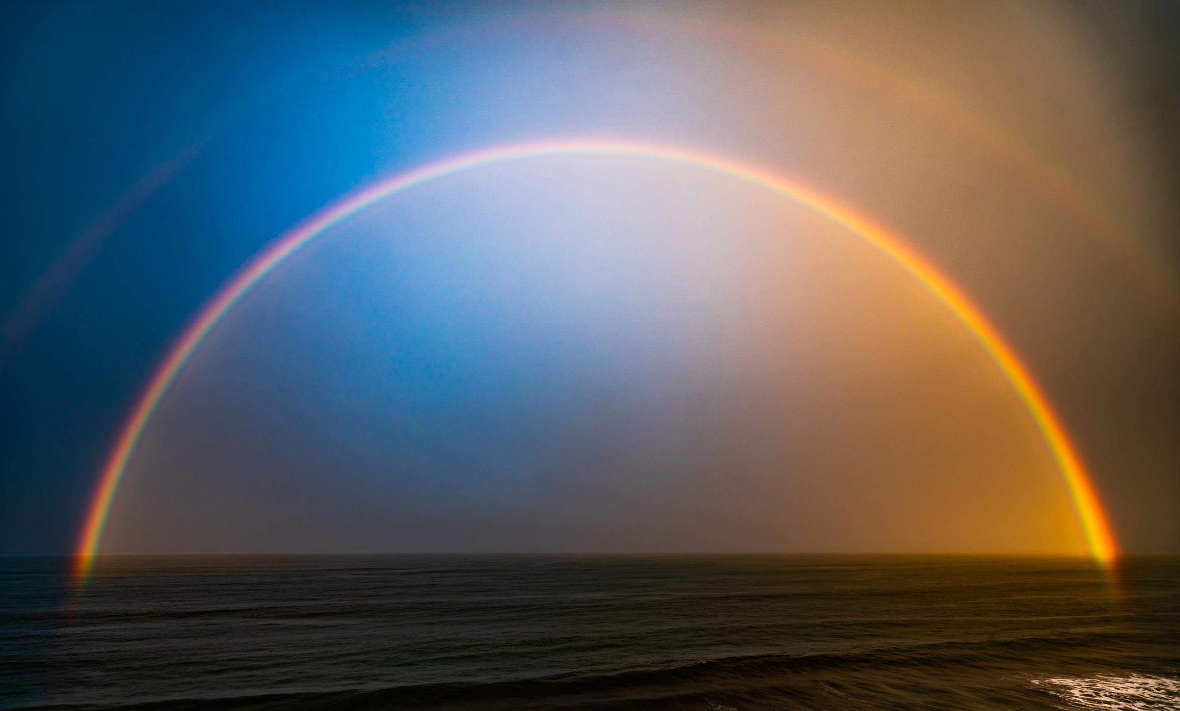 Rainbow over the ocean Mazatlan Sinaloa Mexico - 3
