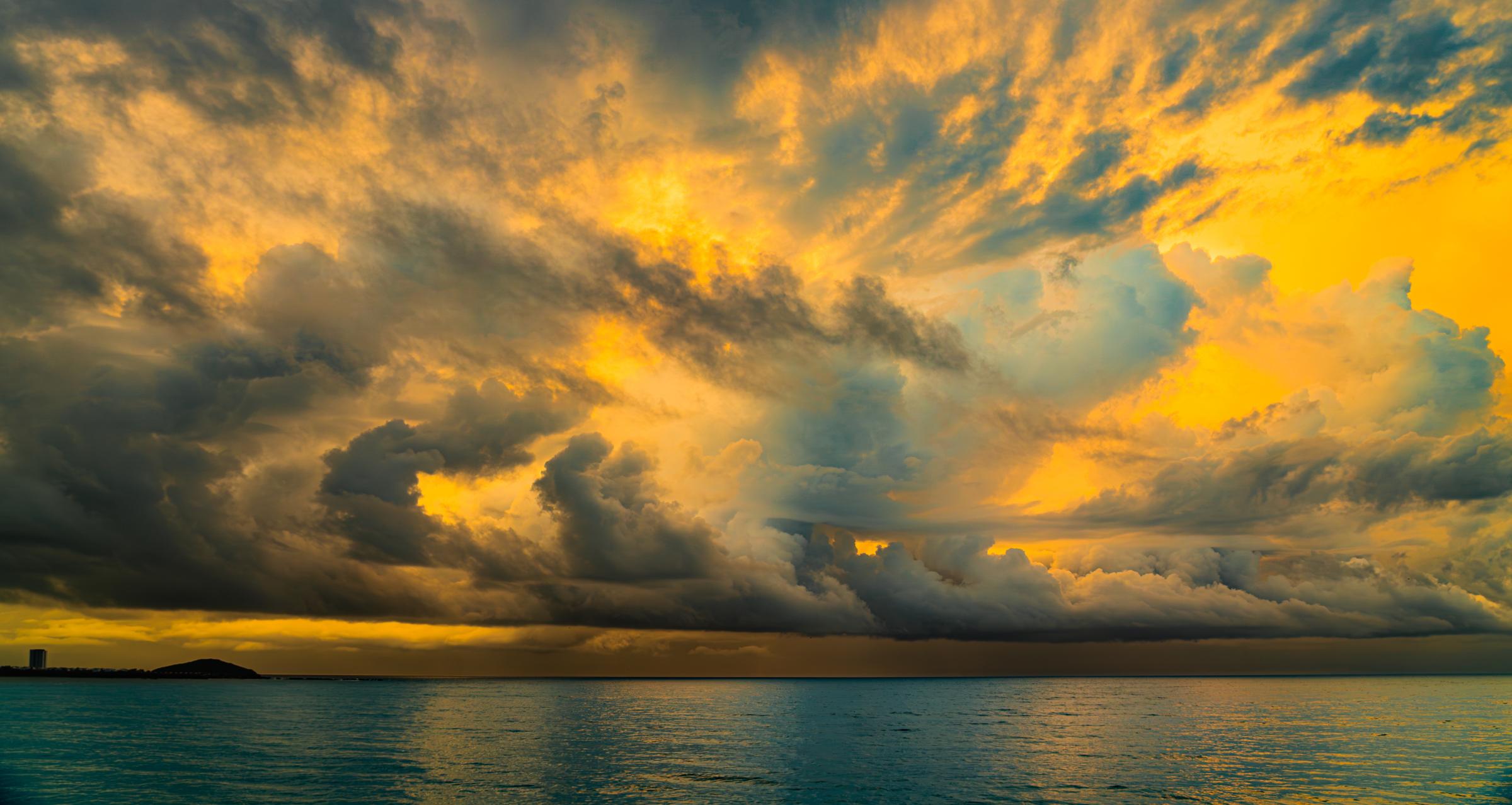 Dramatic Clouds Over the Sea Mazatlan Sinaloa Mexico