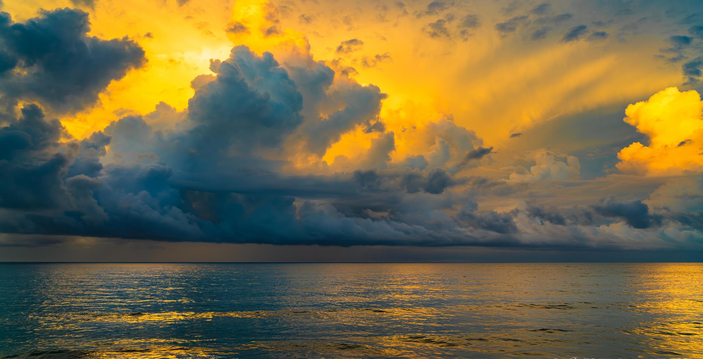 Dramatic Clouds Over the Ocean Mazatlan Sinaloa Mexico