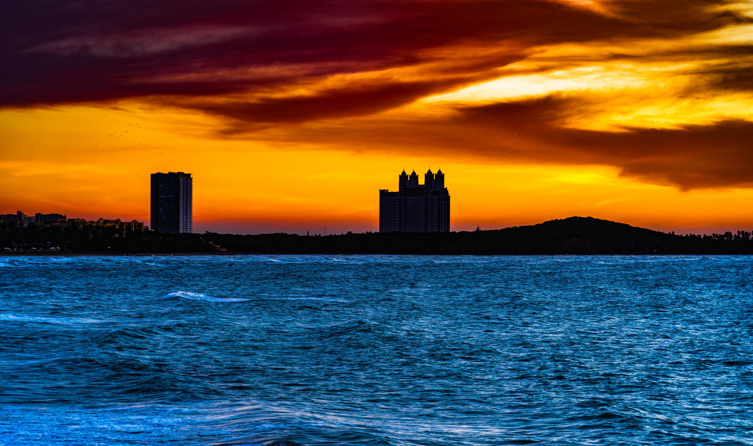 Ocean View of Mazatlan at Dusk