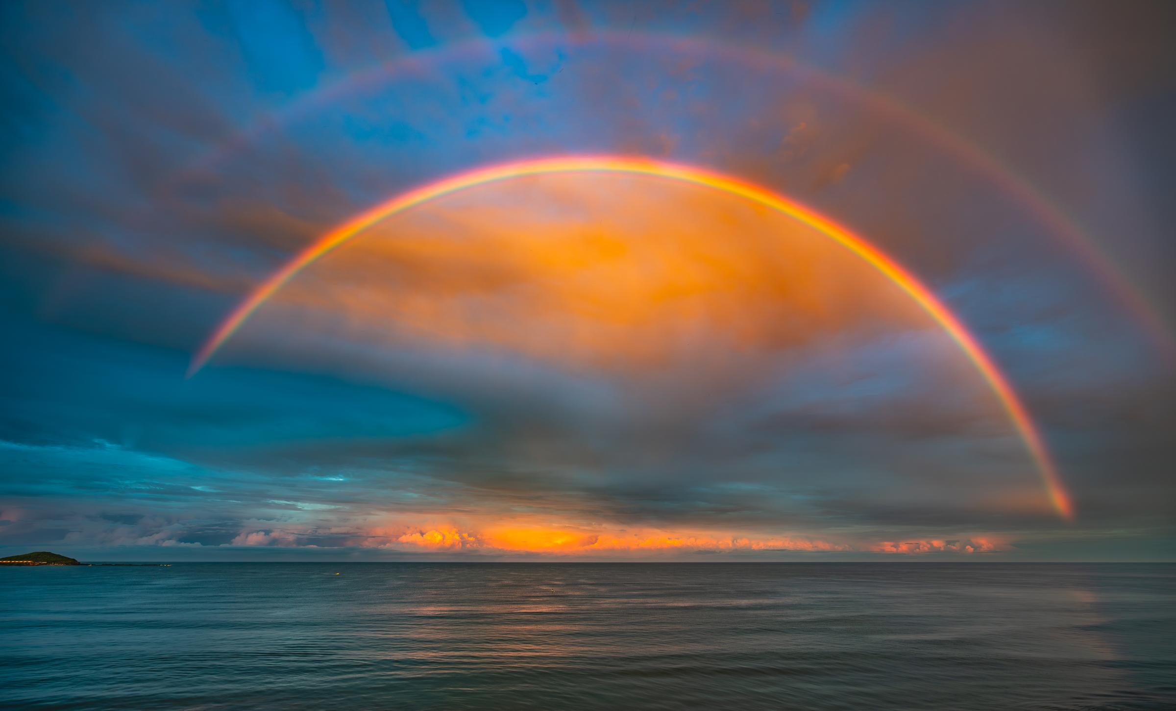 Rainbow over the ocean Mazatlan Sinaloa Mexico - 7