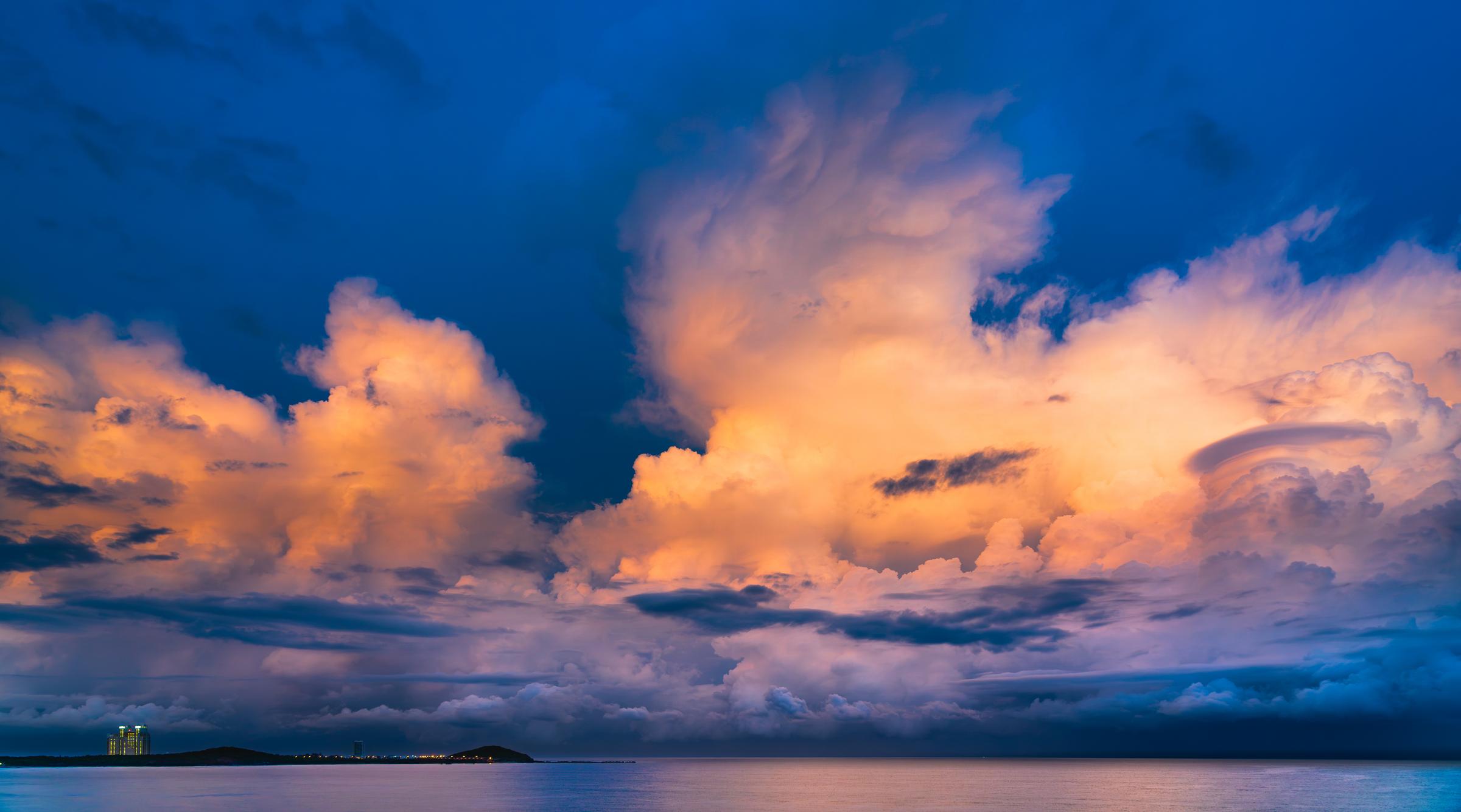 Moonlit Clouds Over the Sea Mazatlan Sinaloa Mexico