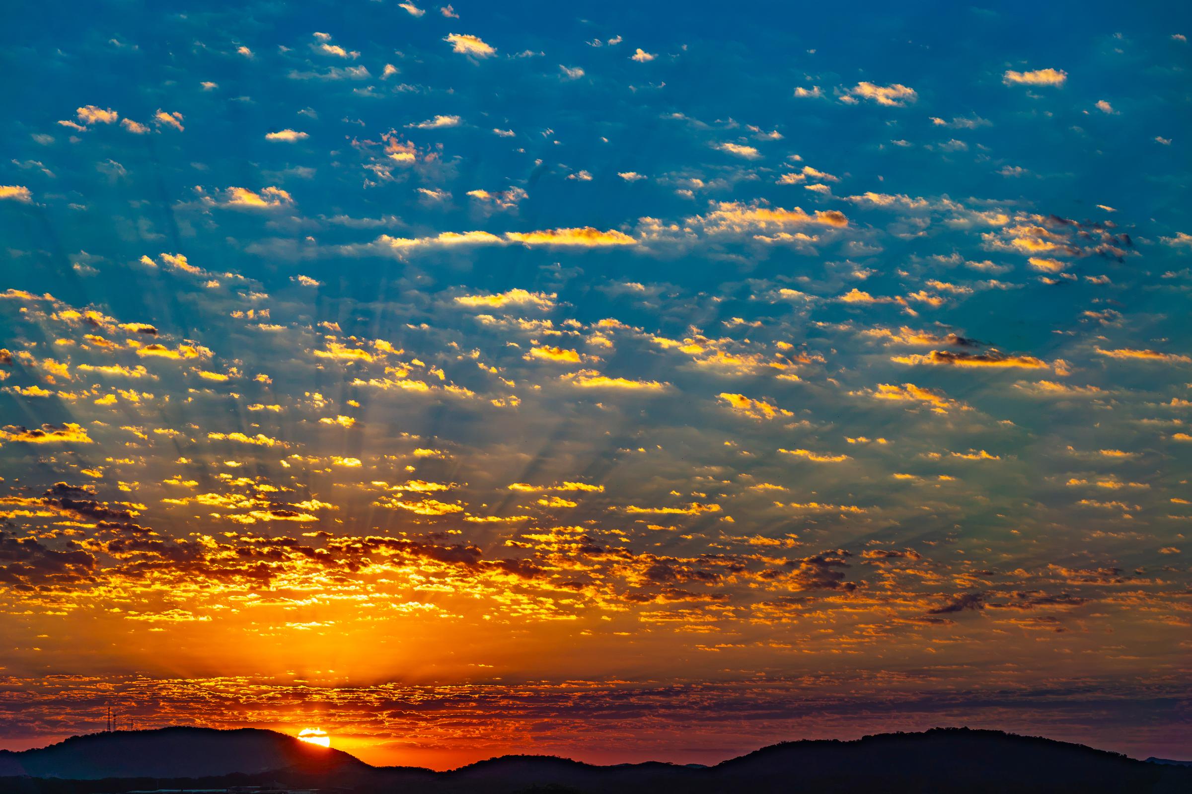 Sunset over mountains Mazatlan Sinaloa Mexico
