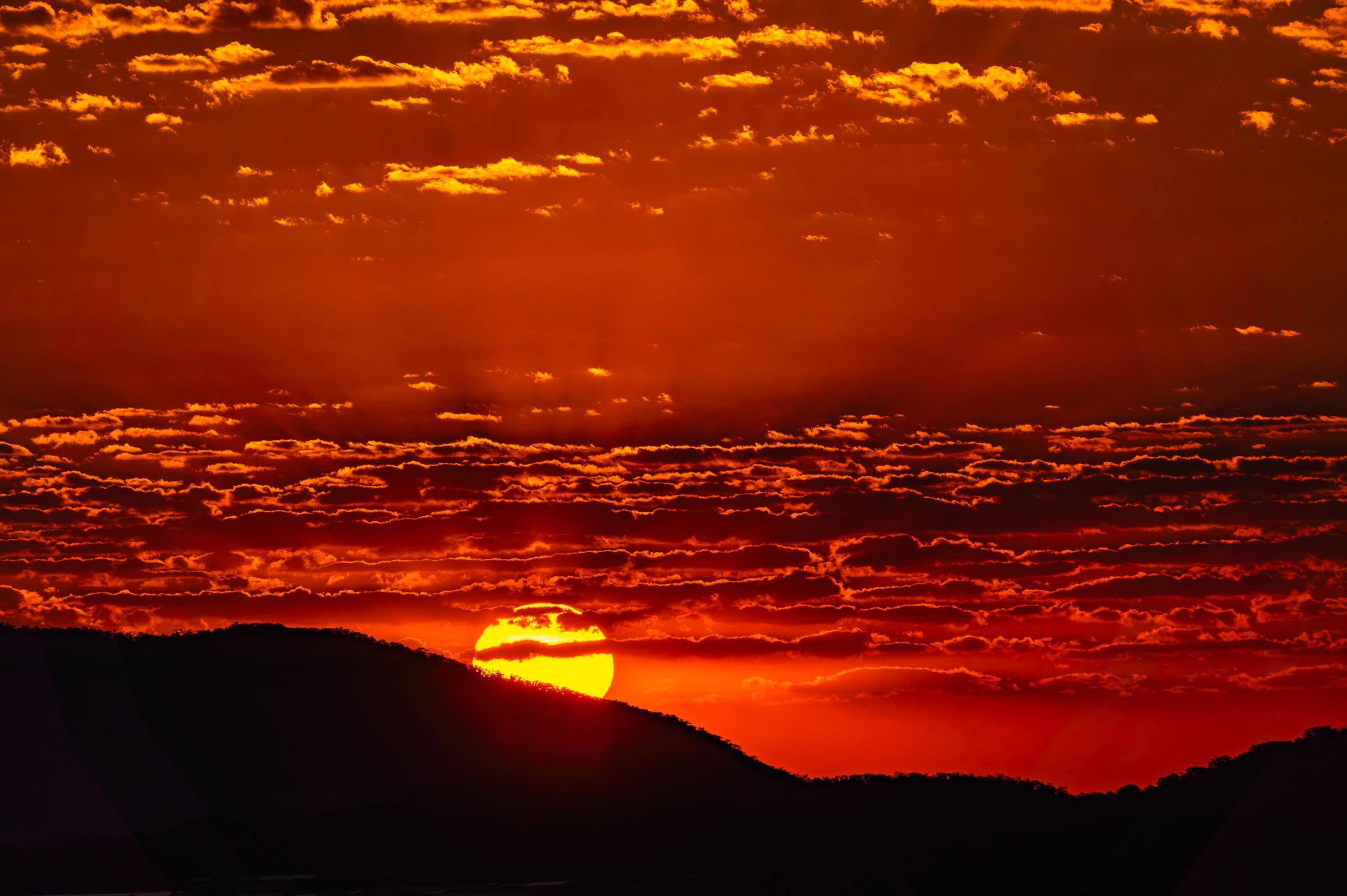 Sunset over mountains Mazatlan Sinaloa Mexico - 2
