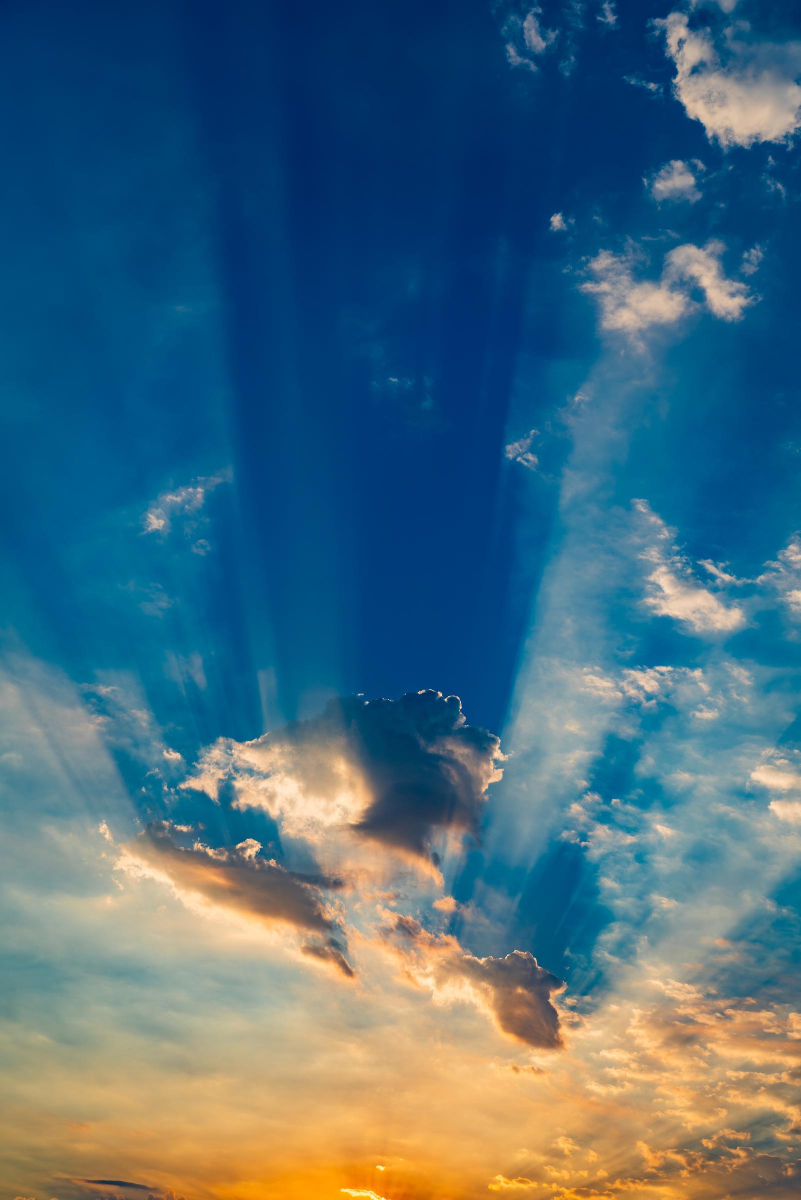 Sunlight beams through clouds Mazatlan Sinaloa Mexico - 2