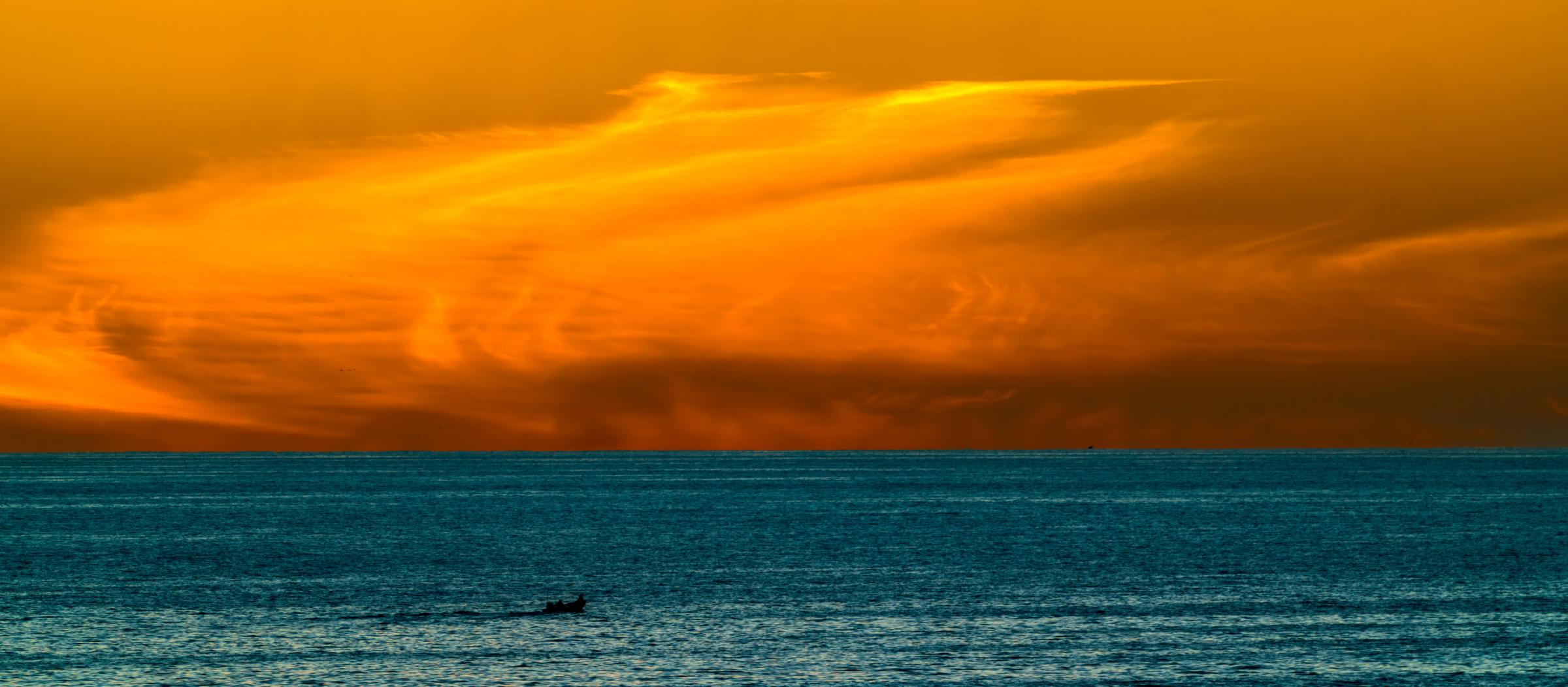 Vivid Sunset over the Ocean