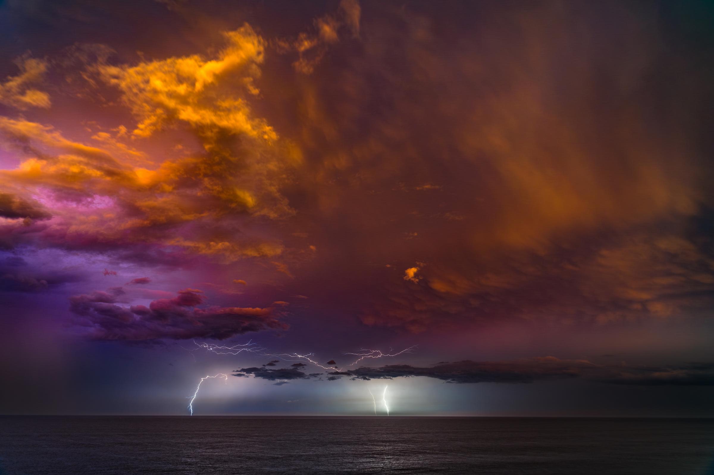 Lightning Storm at Sunrise - 2