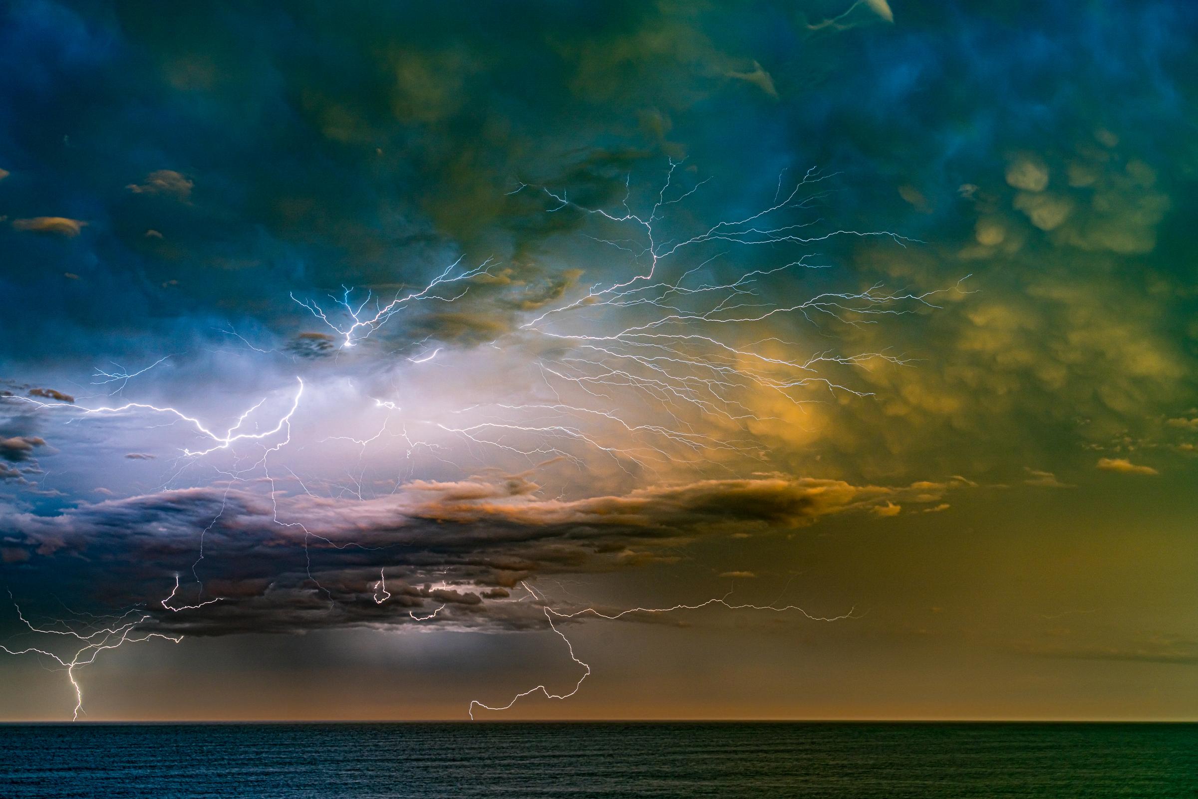 Sunrise Lightning Storm
