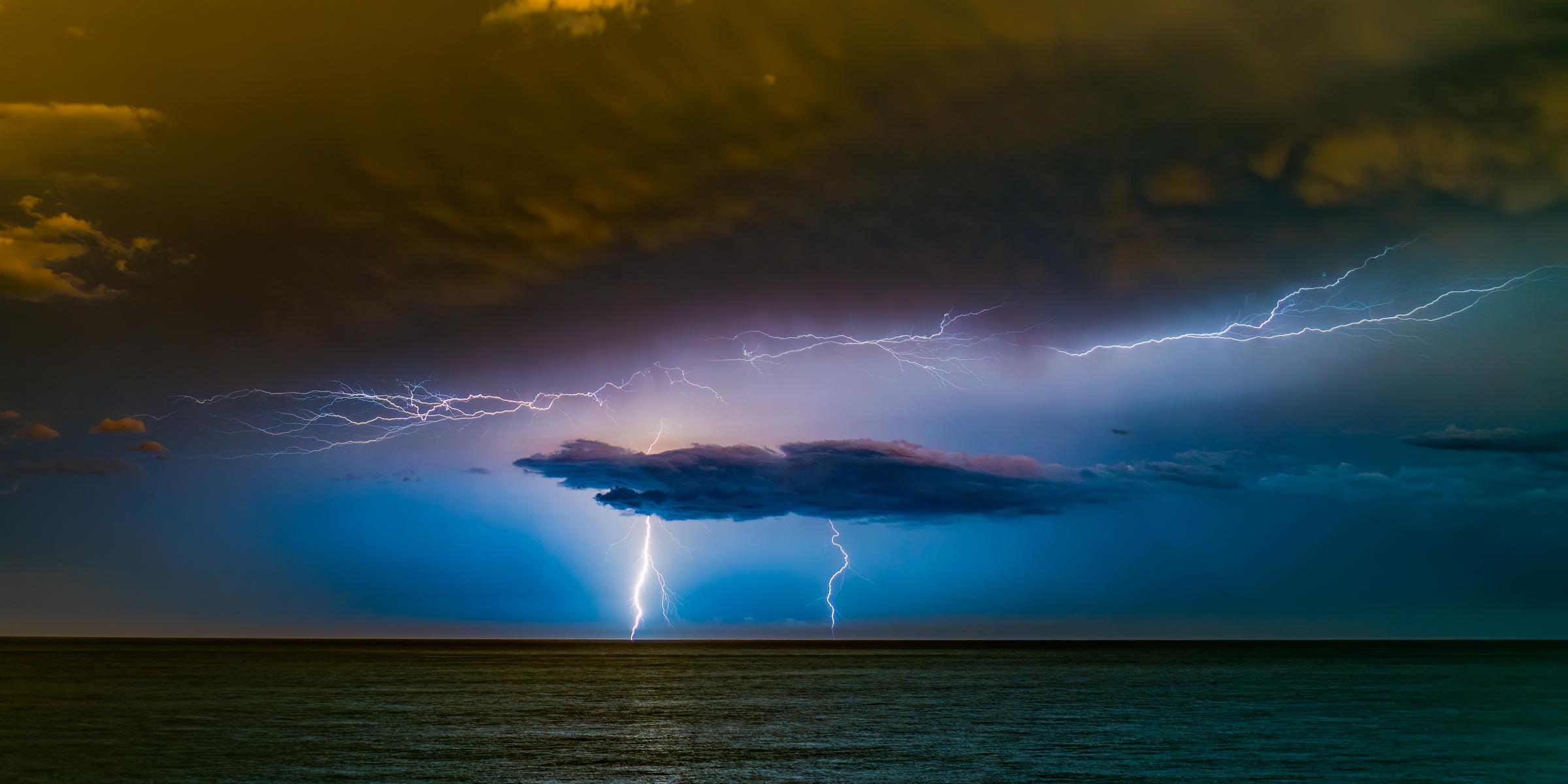 Lightning Storm at Sunrise - 3