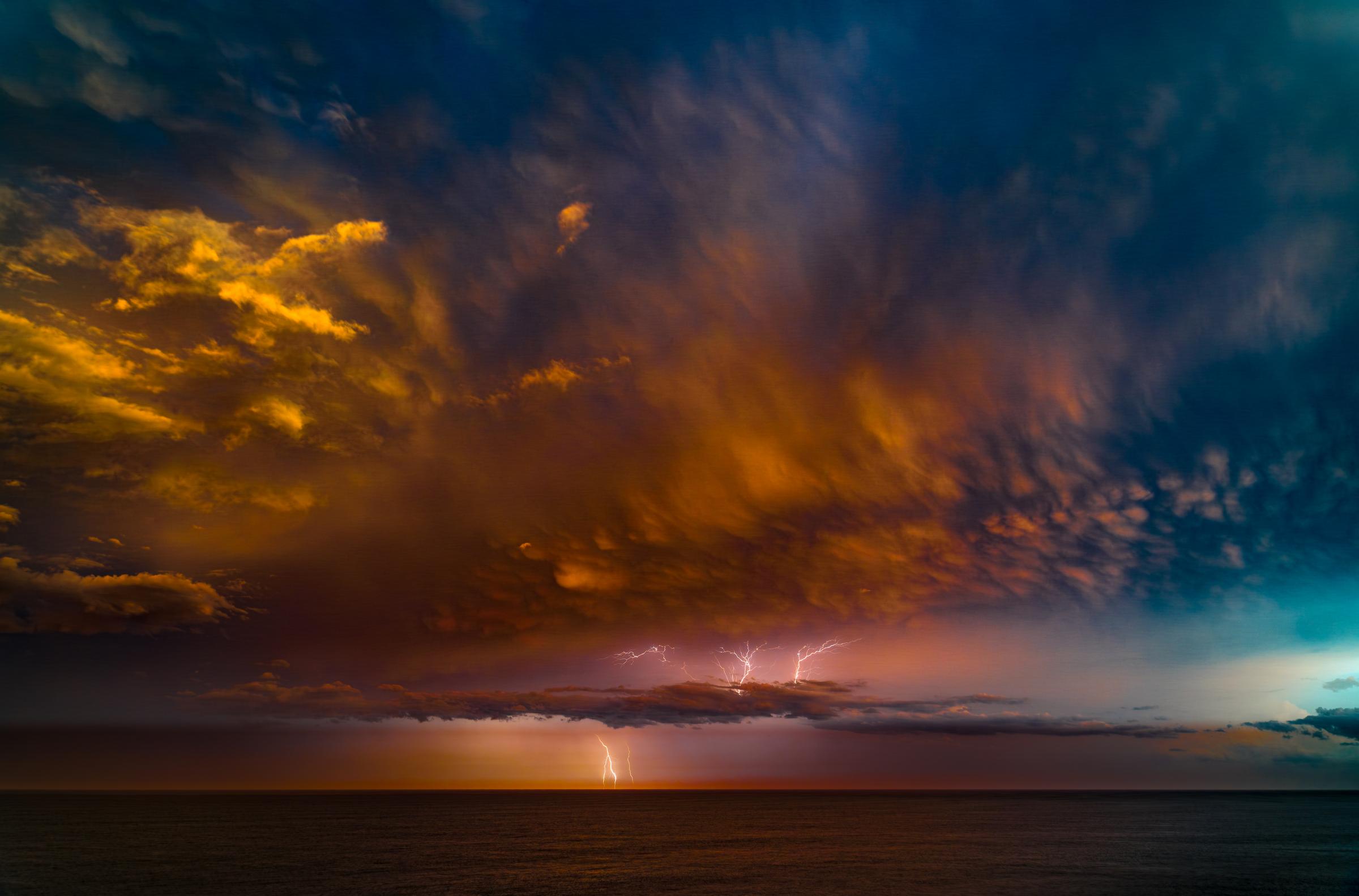 Lightning Storm at Sunrise - 7