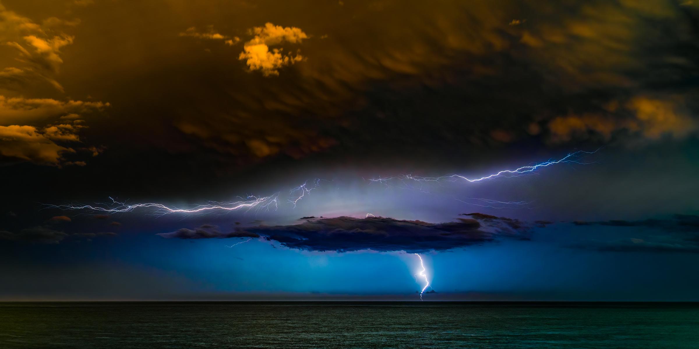 Lightning Storm at Sunrise - 8