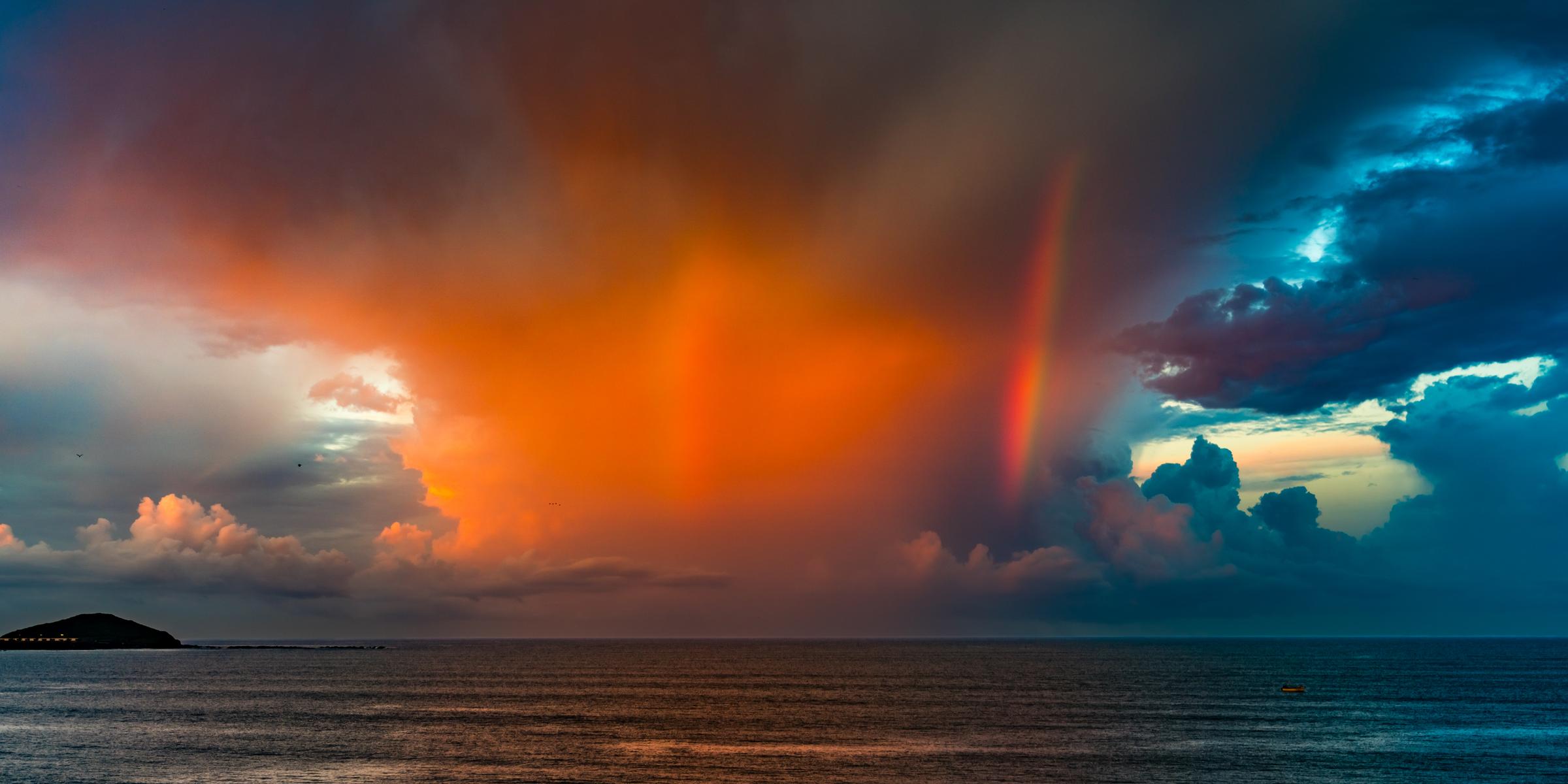 Rainbow over the Sea El Habal Sinaloa Mexico