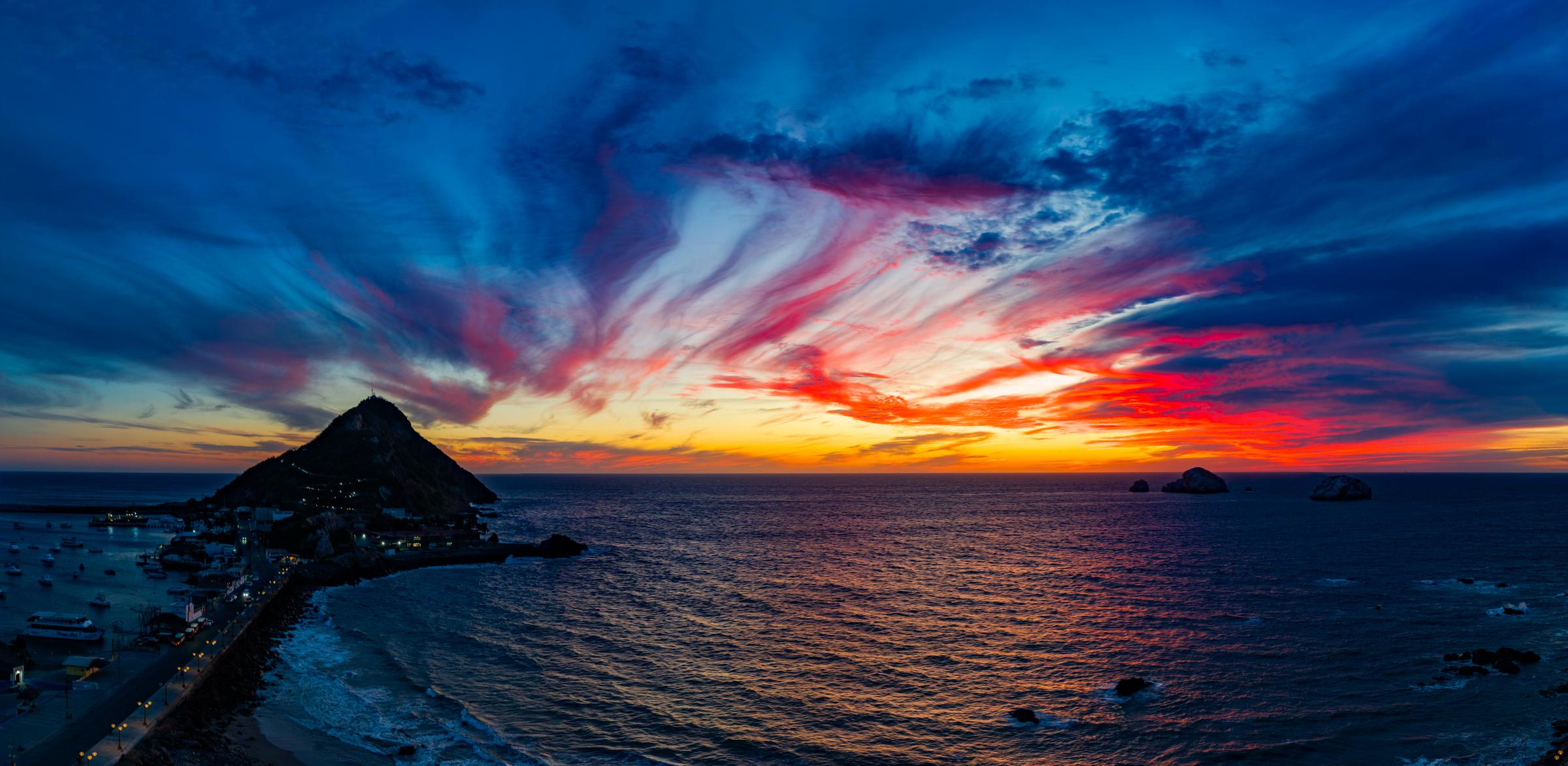 Sunset from La Marea Restaurant Mazatlan Mexico