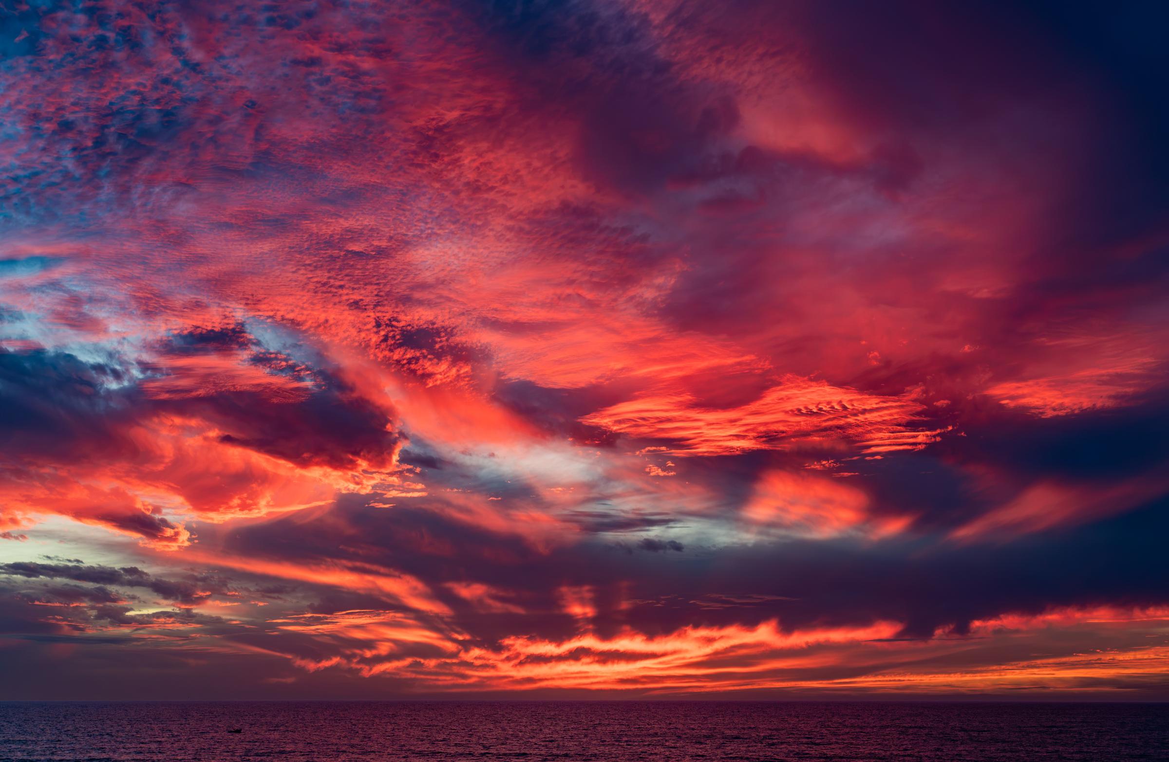 Vibrant sunset over the ocean Mazatlan Sinaloa Mexico - 2