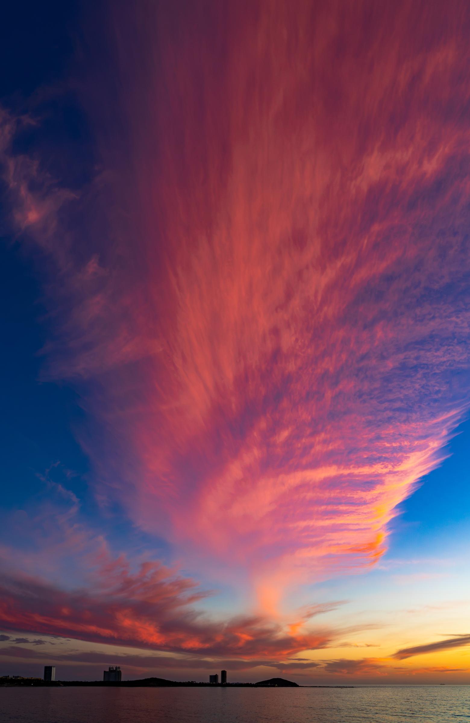 Sunset over the coast Mazatlan Sinaloa Mexico