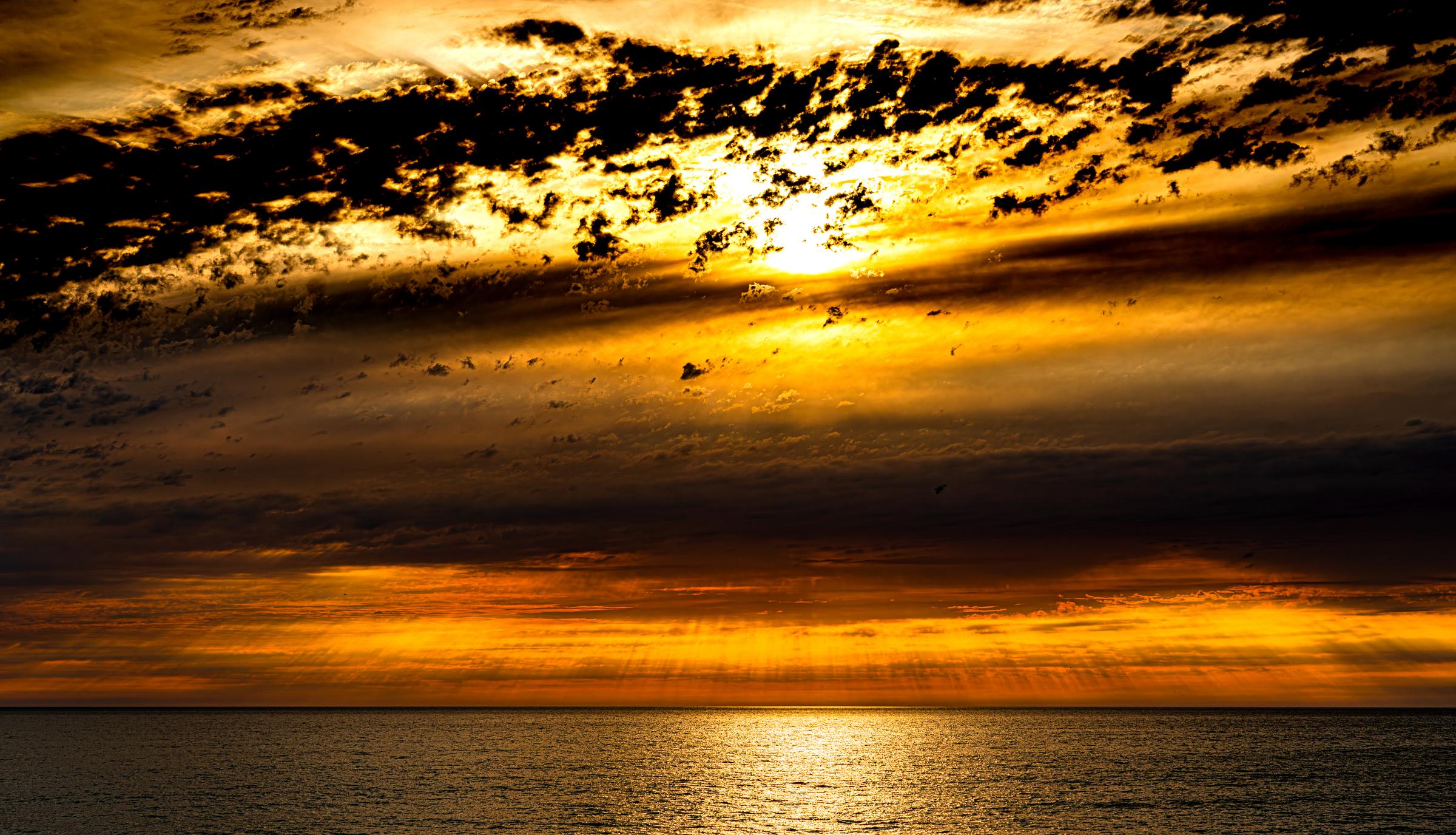 Sunset over the ocean El Habal Sinaloa Mexico - 2