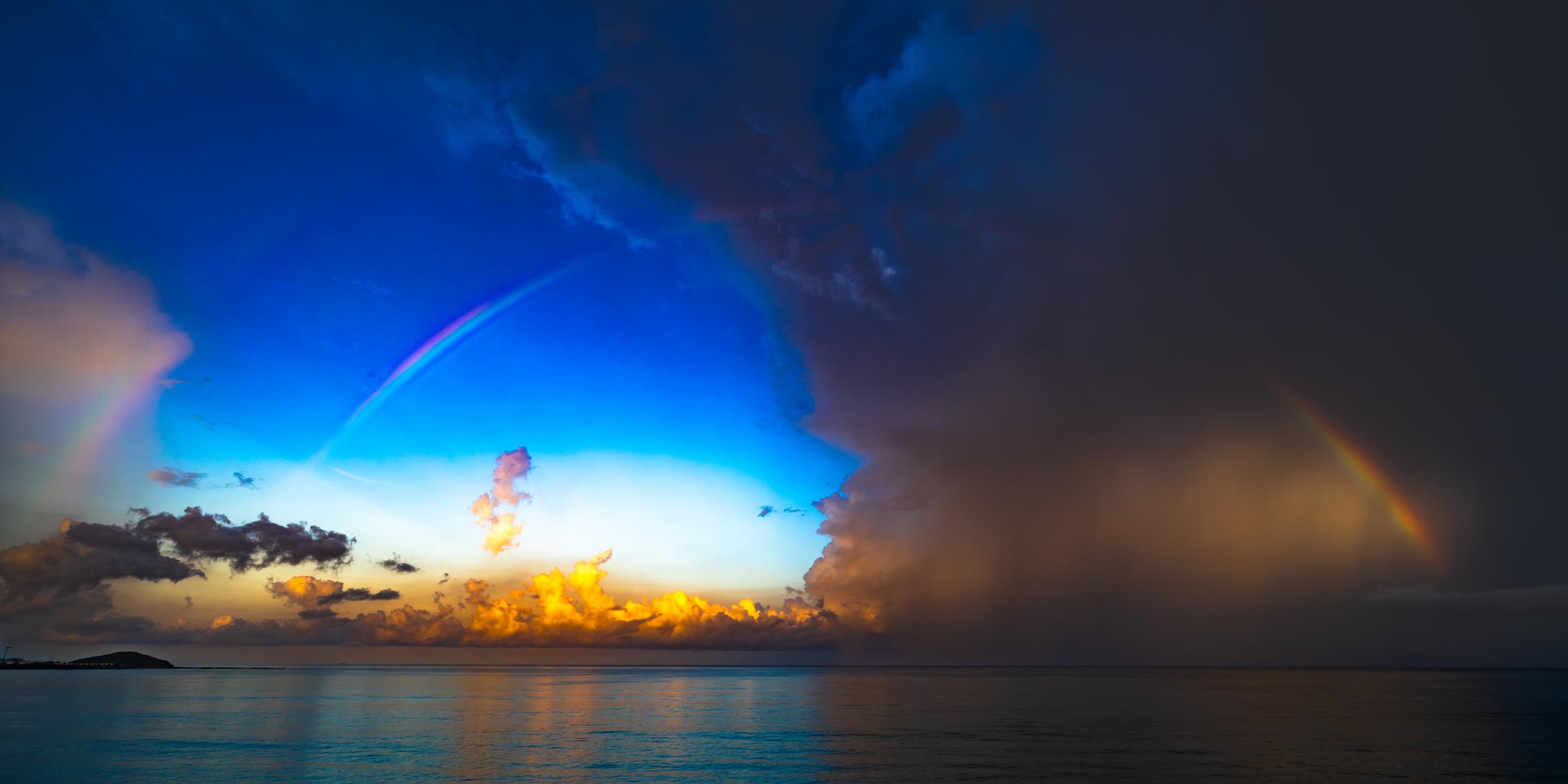 Rainbow over the Sea El Habal Sinaloa Mexico - 2