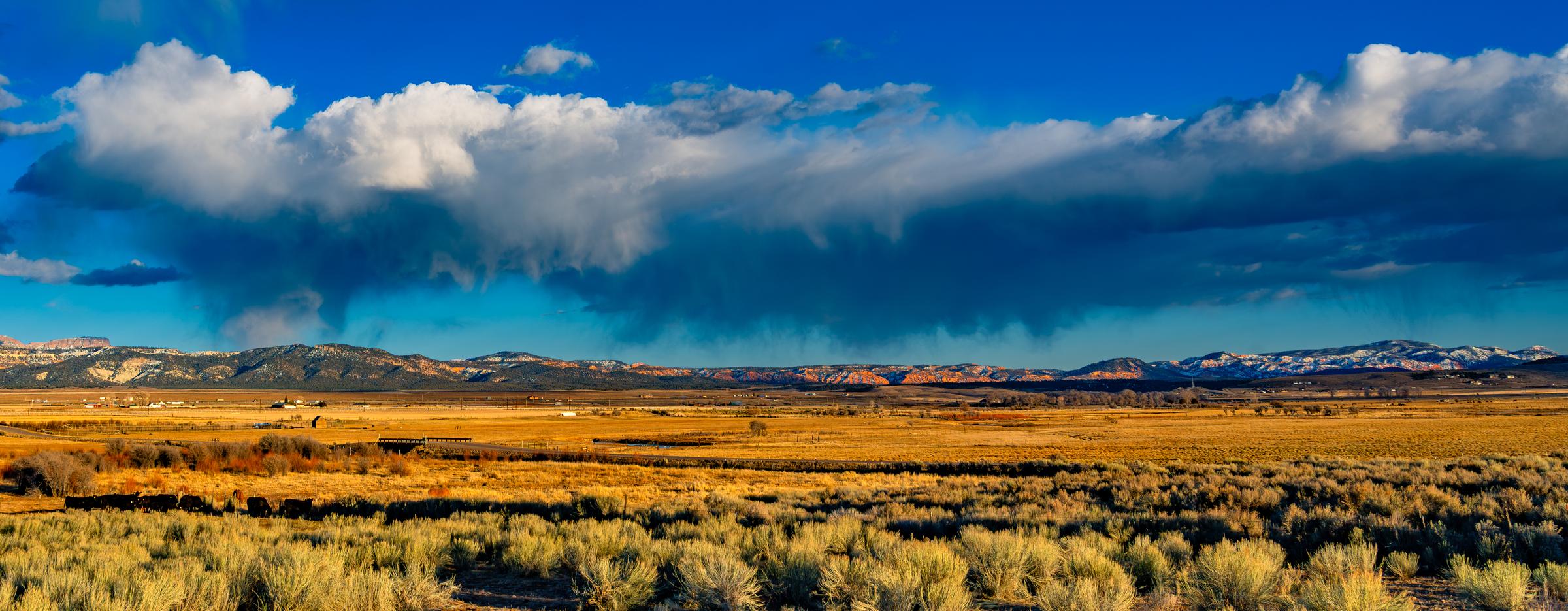 Desert landscape with storm clouds Bryce Canyon Utah United States