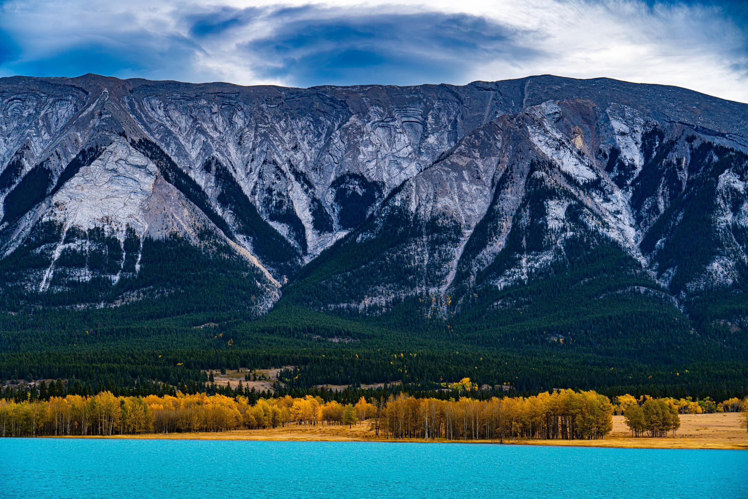Lake and Mountains Icefields Parkway British Columbia Canada