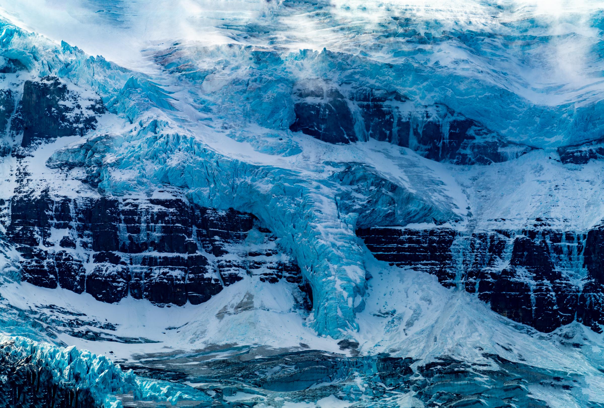 Snowy Mountain Landscape Icefields Parkway British Columbia Canada